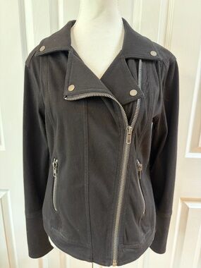 Liverpool Black Flex Moto Jacket Size M